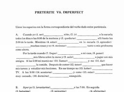 Spanish 3 Spanish 2 Preterite Vs Imperfect El Preterito y el