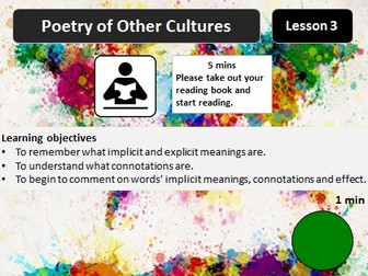KS3 Poetry of Other Cultures - Full Scheme of Work