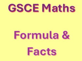 GCSE Maths Higher - Formula and Facts Booklet