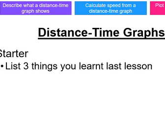 1.1.4 Distance-time graphs