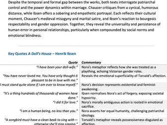 OCR A Level English Literature - Ibsen-Chaucer – consequences of human error