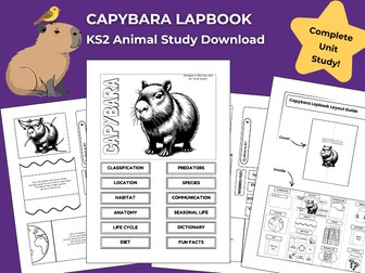 Capybara KS2 Animal Science Activities | Lapbook