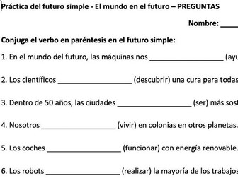 El mundo en el futuro - práctica del futuro simple en español (remote future Spanish)
