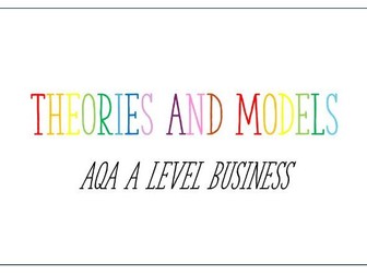 Revision Flashcards AQA A Level Business