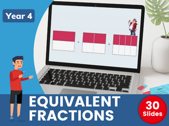 Equivalent Fractions Interactive Digital Maths Lesson with Self-marking Activities
