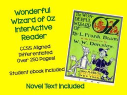 The Wonderful Wizard of Oz CCSS Unit – Over 250 Pages