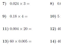 multiplying decimals and whole numbers worksheet with solutions by multiplying decimals and whole numbers worksheet with solutions