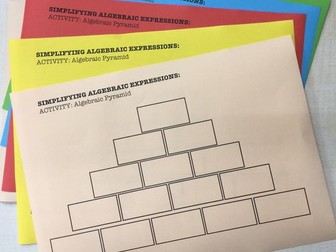 Simplifying algebraic Expressions - Pyramid