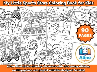 My Little Sports Stars Coloring Book for Kids