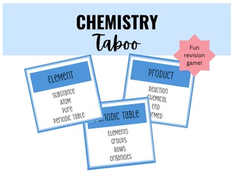 Chemistry Taboo Revision Game
