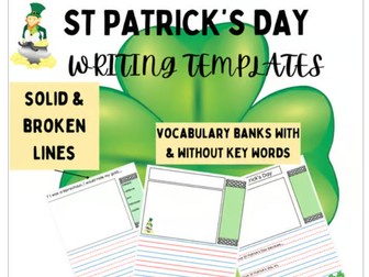 St Patrick's Day writing templates, sentence expansion because/but/so