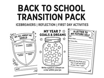 First Day of School Activities for Year 7 | Worksheets & Tutor Time Pack
