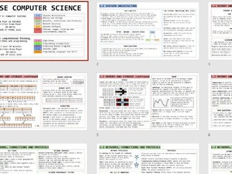J277 Knowledge Organiser GCSE Computer Science Revision Guide (OCR)
