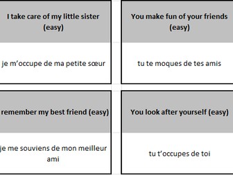 AQA GCSE French 1.2G - 3 in 1 Grammar Translation Activities – Student Led