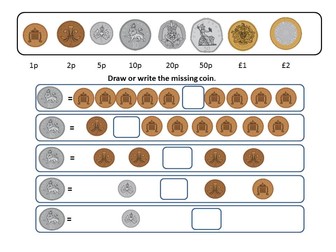 Draw the missing coin