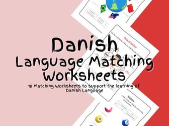 Danish Language Matching Worksheets