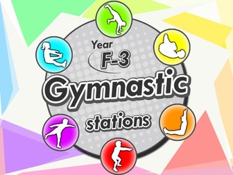 Gymnastic stations for PE - Complete skill activities & Lesson plans - Years F-3 (KS1)
