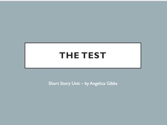 'The Test' by Angelica Gibb Resource Pack
