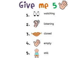 Class Rule Game - Understanding 'Give me 5' Class Instruction ...