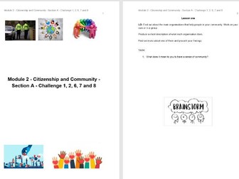 ASDAN Module 2 - Citizenship and Community - Unit of Work