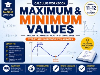 Maximum & Minimum Values | Calculus Workbook