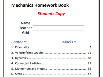 A Level Maths Homework Book - Mechanics