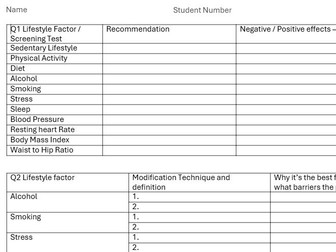 BTEC Sport L3 Unit 2 Exam Notes Template