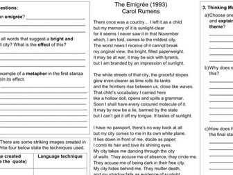 The Emigree A3 Analysis Worksheet
