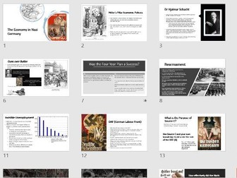 The Economy in Nazi Germany Presentation and Notes sheet
