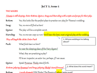 Midsummer Nights dream extract analysis