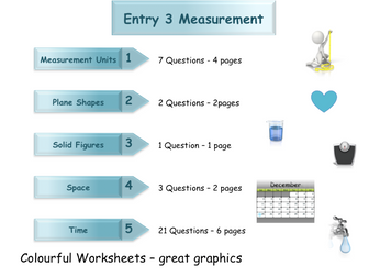 Measures Workbook - Worksheet Booklet - Functional Skills E3