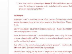 8700 AQA English Language Paper 2 Practice paper with suggested mark scheme - War