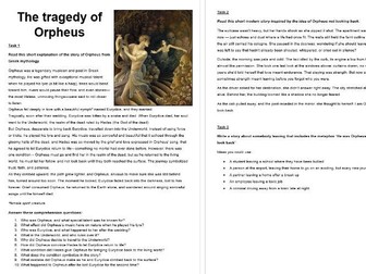 Greek Mythology Creative Writing