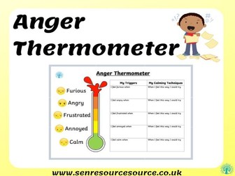 Anger Thermometer Worksheet