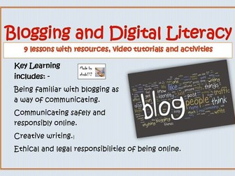 Blogging and Digital Literacy - scheme of work