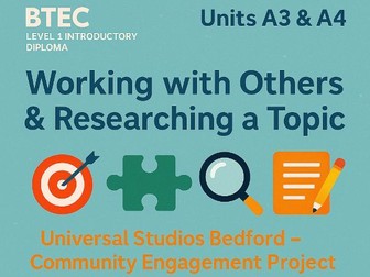 BTEC L1 Units A3 & A4 Workbook + Briefs + Sample Lessons