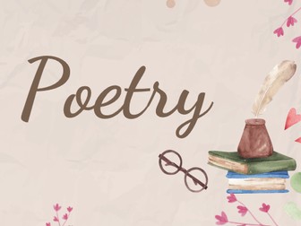 Poetry - Types and Forms PPT + Matching Activity