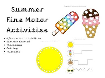 Summer Themed Fine Motor Activities