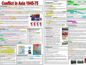 AQA GCSE History -  Asia - Korean War and Vietnam War - short knowledge organiser