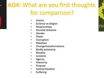 Comparing Prose - Frankenstein and Handmaid's Tale