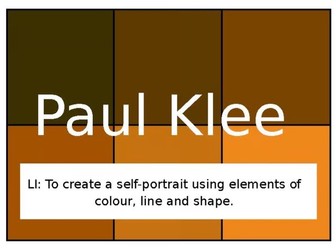 Paul Klee Self-Portrait Art Lesson – Colour, Line & Shape