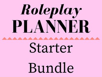 Starter Bundle of Role Play Storyline Planners