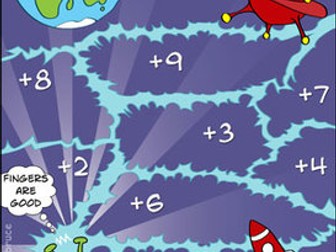 Addition Game - 'Space Groat' - Adding 3 Single Digit Numbers - Heaps of Fun!