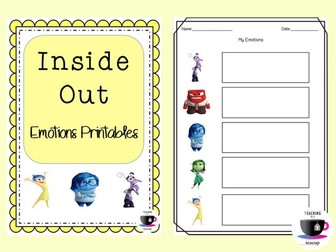 FREEBIE - Inside Out Emotions Worksheets