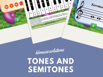 Tones And Semitones Interactive Music Theory Activities