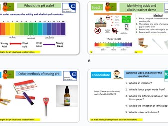 pH scale KS3 Science