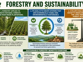 Forestry and Sustainability – Educational Infographic