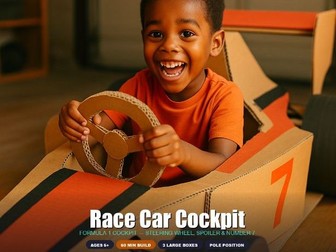 Cardboard Race Car Blueprint — Kids STEM Engineering Project
