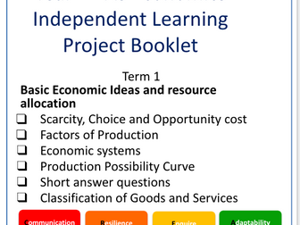 AS Economics Independent Learning Project booklet