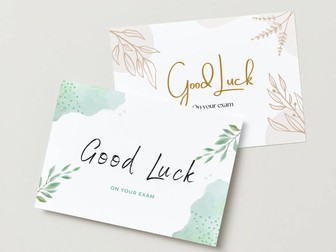 Exam Good Luck Cards – Set of 22 Unique Designs